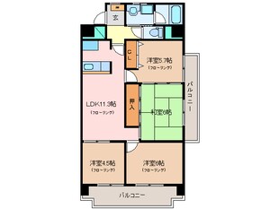 松阪駅 徒歩7分 8階の物件間取画像